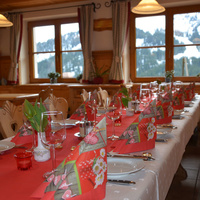 gedeckter Tisch im Gasthof Geislerhof